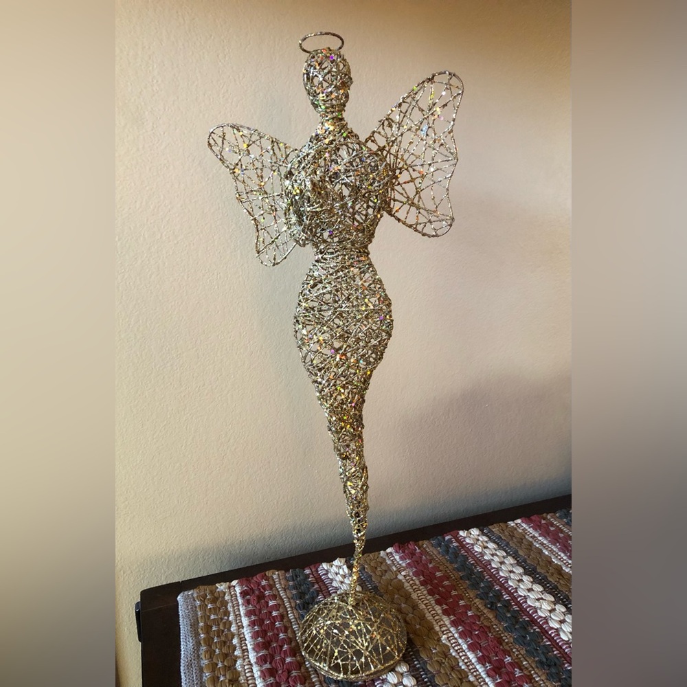 Ethereal gold wire angel figurine by Nordstrom